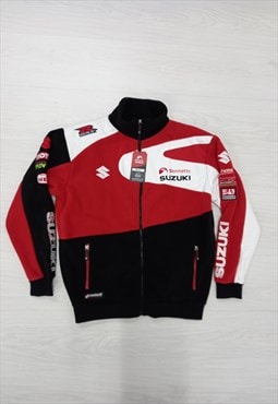 00s Suzuki Bennetts Racing Fleece Jacket Red Black