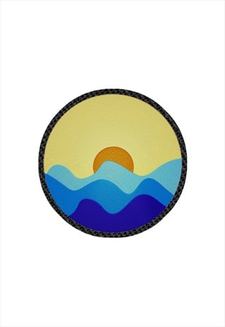 Embroidered Sunrise over the Sea iron on patch /sew on patch