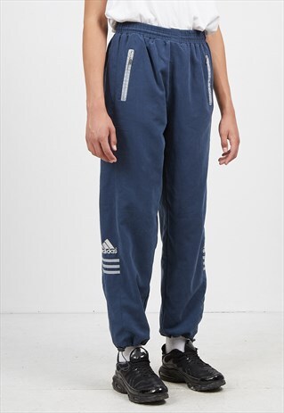 VINTAGE RETRO BLUE ADIDAS TRACK BOTTOMS JOGGERS