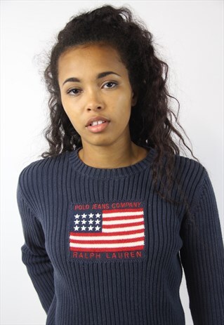 VINTAGE RALPH LAUREN PATTERNED JUMPER