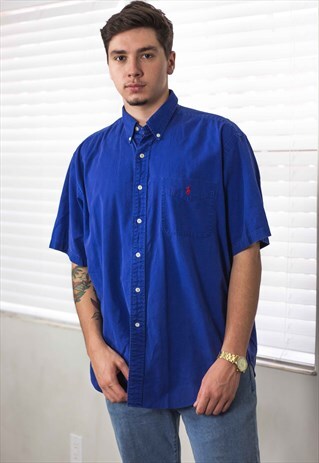 VINTAGE POLO RALPH LAUREN SHIRT LOGO 90S X 9.9
