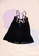 Vintage Mesh Top Y2K Fairy Lingerie Camisole in Black