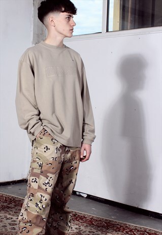 RARE VINTAGE LACOSTE TAN EMBOSSED SWEATSHIRT