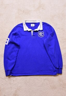 Everton FC Blue Embroidered Polo Top