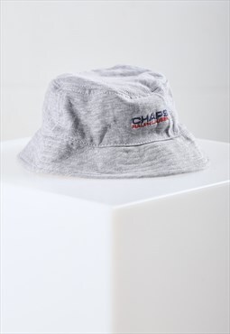 Reworked Vintage Chaps Ralph Lauren Bucket Hat Grey Festival