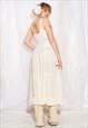 VINTAGE TRIUMPH CORSET BRA 80S LACE BUSTIER BODICE IN WHITE