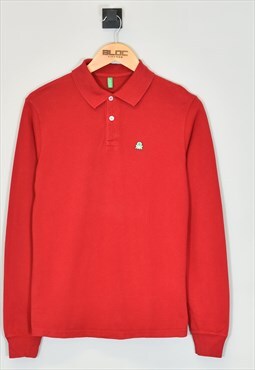 Vintage Benetton Polo T-Shirt Red XSmall