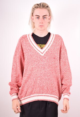 ROBE DI KAPPA MENS VINTAGE JUMPER SWEATER XL RED 90S