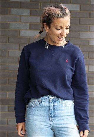 VINTAGE 1990S RALPH LAUREN NAVY SWEATSHIRT