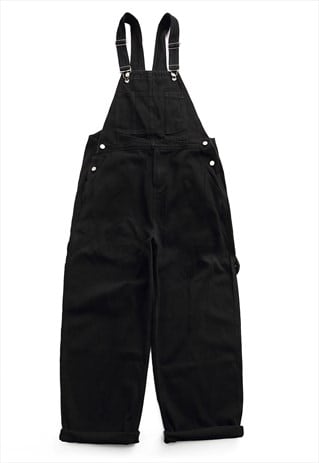 Denim dungarees high quality jean overalls in black