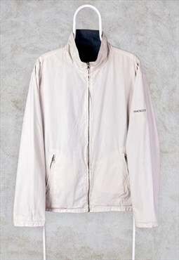 Vintage Hackett Reversible Harrington Jacket Blue Cream