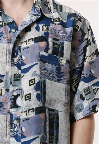 90S GIOGIO ABSTRACT VINTAGE OLDSCHOOL SHIRT 13943