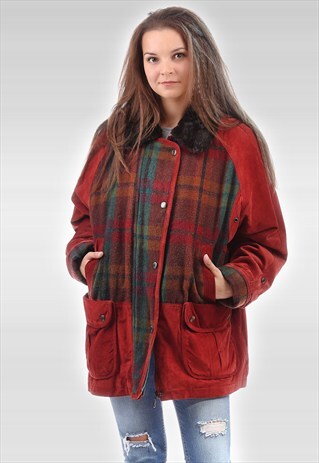 VINTAGE 80S SUEDE WOOL JACKET