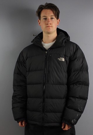 VINTAGE THE NORTH FACE 700 SERIES HOODED PUFFER JACKET IN BL