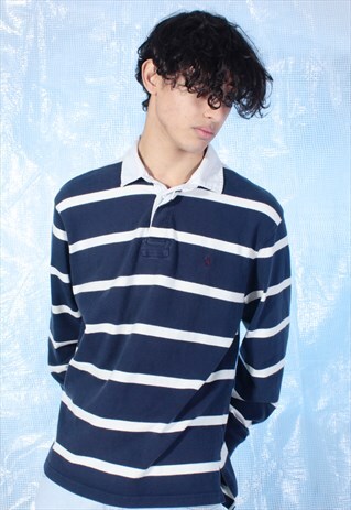 VINTAGE RALPH LAUREN NAVY AND WHITE POLO SHIRT