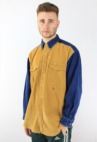 TOMMY HILFIGER CORD DENIM CREST LS SHIRT