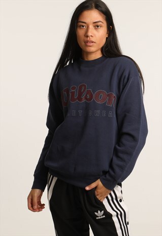 VINTAGE WILSON PRINTED SPELLOUT SWEATSHIRT