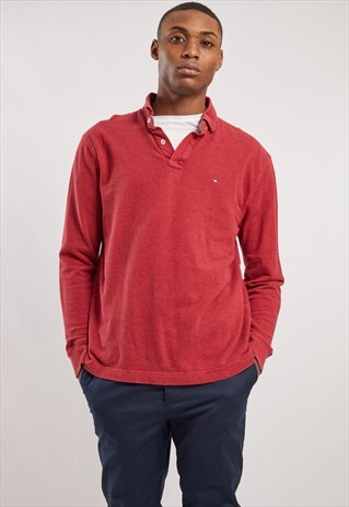 VINTAGE TOMMY HILFIGER LONG SLEEVE POLO TOP