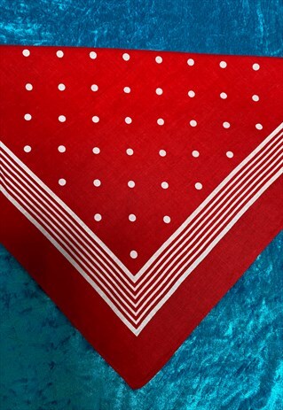 VINTAGE COTTON RED BANDANA