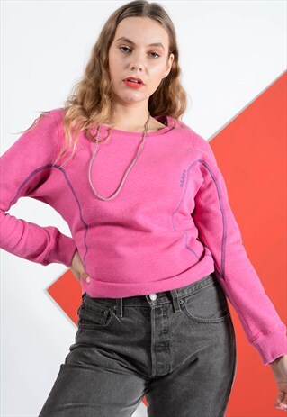 VINTAGE ADIDAS SWEATSHIRT IN PINK WITH LOGO.