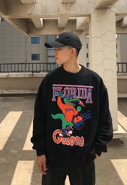 Black florida Gators football oversized sweatshirts unisex