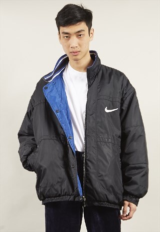 VINTAGE 90'S NIKE REVERSIBLE NAVY/ BLUE PADDED JACKET
