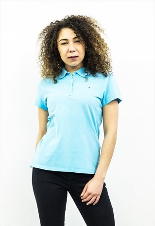 VINTAGE 1990S BLUE TOMMY HILFIGER POLO SHIRT