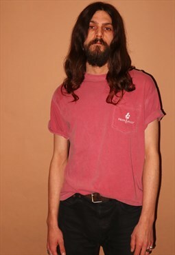 Vintage fripp & folly salmon pink duck & hound t-shirt - med