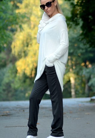 ASYMMETRIC KNIT TUNIC DRESS/ KNITTED EXTRAVAGANT DRESS