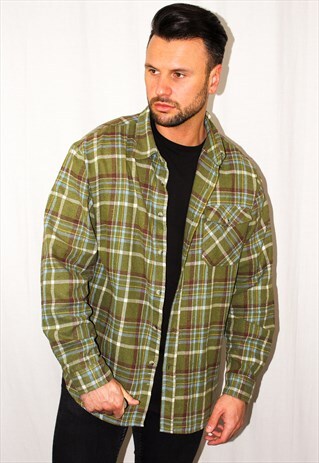 VINTAGE PLAID FLANNEL SHIRT