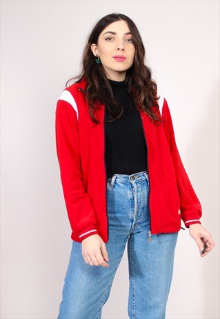VINTAGE 90S ZIP THROUGH UMBRO FLEECE JACKET