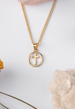 GOLD CROSS NECKLACE