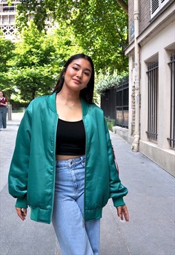 Satin Bombers in Green 