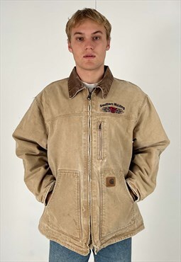 Vintage Carhartt Workwear Jacket Men's Beige