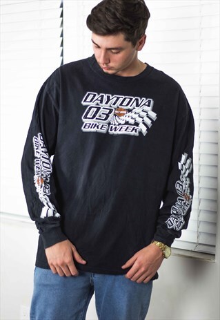 VINTAGE HARLEY DAVIDSON T-SHIRT LOGO 90S XL 12.9