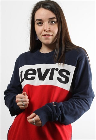 VINTAGE LEVI'S SPELL OUT 3 TONE SWEATER