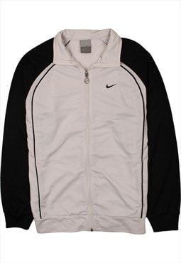 Vintage 90's Nike Sweatshirt Swoosh Full zip up White XLarge