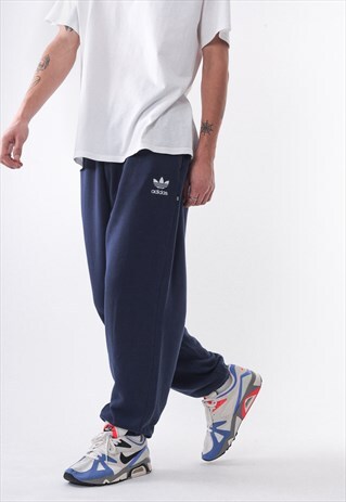 VINTAGE ADIDAS ORIGINALS SWEATSUIT JOGGER PANTS 90S BLUE