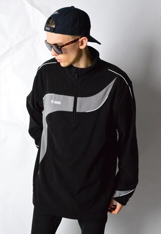 JAKO BLACK MINIMALIST FLEECE JACKET