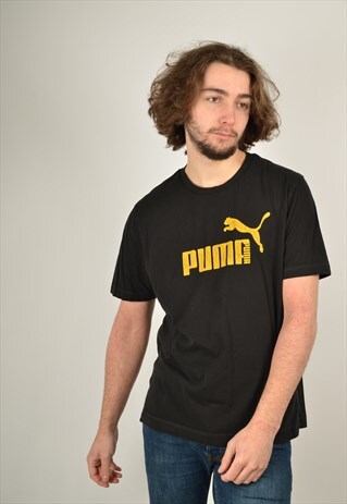 VINTAGE PUMA T-SHIRT IN BLACK