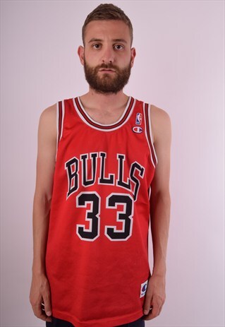 VINTAGE CHAMPION TANK TOP BULLS PIPPEN SIZE XL (448)