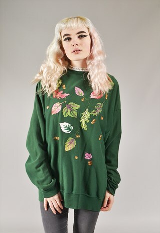 VINTAGE LEAF SWEATSHIRT GREEN
