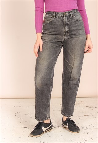 VINTAGE 90S MOM JEANS IN GREY WASH