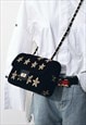Stars Embroidery Chain Bag