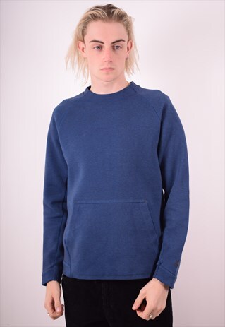 NIKE MENS VINTAGE SWEATSHIRT JUMPER MEDIUM BLUE 90S