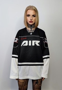 Basketball top American sports mesh jumper patched pullover