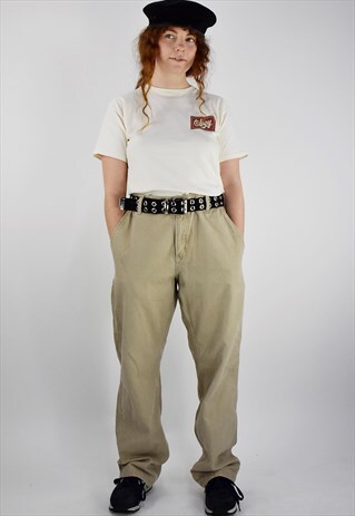AMAZING 90S HIGH WAISTED CREAM CARHARTT CARGO PANTS