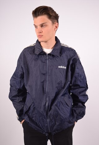 adidas rain jacket blue