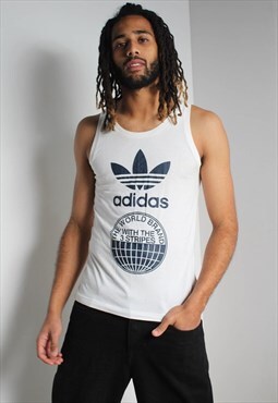 Vintage Adidas Vest Top White