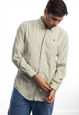VINTAGE POLO RALPH LAUREN LOGO SHIRT 90S XL 12.5
